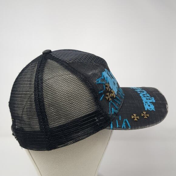 Roar Synasty Snapback Trucker Hat Multi One Size Adjustable Distressed Mesh Back - Picture 5 of 9